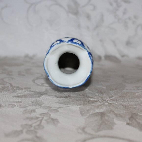 Blue White Vase 5" - Picture 3 of 11